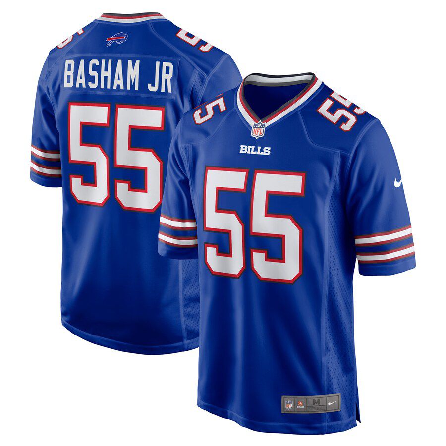 Men Buffalo Bills #55 Boogie Basham Nike Royal Game NFL Jersey